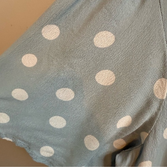 Primark Blue Puff Sleeve Peplum Blouse - Picture 5 of 8